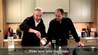 aerolatte  milk frother makes three layer caffè latte macchiato [upl. by Maleki474]