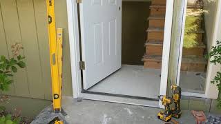 Jeld Wen Front Door Installation  Really crappy products and craftsmanship PART 1 [upl. by Naujled]