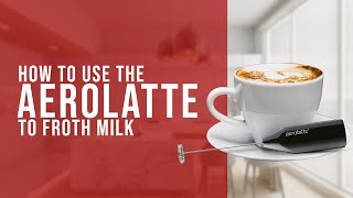 How To Use the AeroLatte To Froth Milk [upl. by Yrtnej]