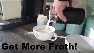 How to Get More Froth from Your Nespresso Coffee Aeroccino  Nespresso tips and help [upl. by Sherlocke]