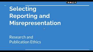 Selective Reporting and Misrepresentation of data Research and Publication ethics Phd coursework [upl. by Mcgannon]