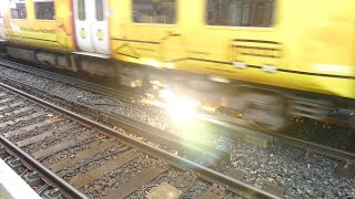 Merseyrail 507 009 making arcs at Birkdale station [upl. by Nnewg]