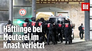 Gefängnismeuterei Polizei stürmt Knast in Thüringen  JVA Untermaßfeld [upl. by Ahseryt]